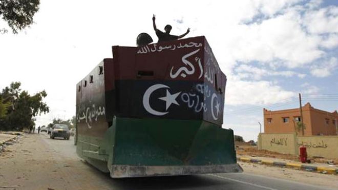 armored bulldozer libya