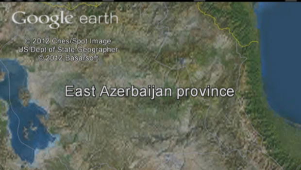 ငလွ်င္ လႈပ္ခတ္ ခဲ့ သည့္ ေနရာ ကုိ Google Earth တြင္ ဤ သို ့ ေဖာ္ျပထားသည္ 